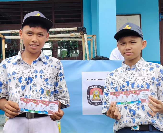 Pemilihan Ketua dan Wakil Ketua OSIS SMP PGRI Cikupa Berlangsung Meriah, Bak Pemilu Presiden