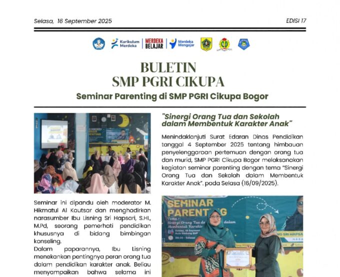 SMP PGRI Cikupa Gelar Seminar Parenting, Bahas Sinergi Orangtua dan Sekolah dalam Membangun Karakter Anak