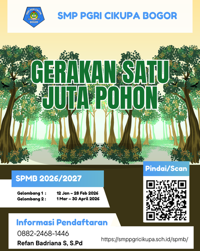 Hari Gerakan Satu Juta Pohon 10 Januari; SMP PGRI Cikupa Bogor Konsisten Menebar Manfaat Lingkungan hingga Sekolah Sekitar